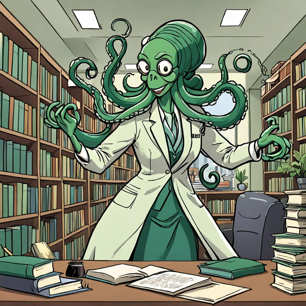 The Green Octopus's Literary Dance