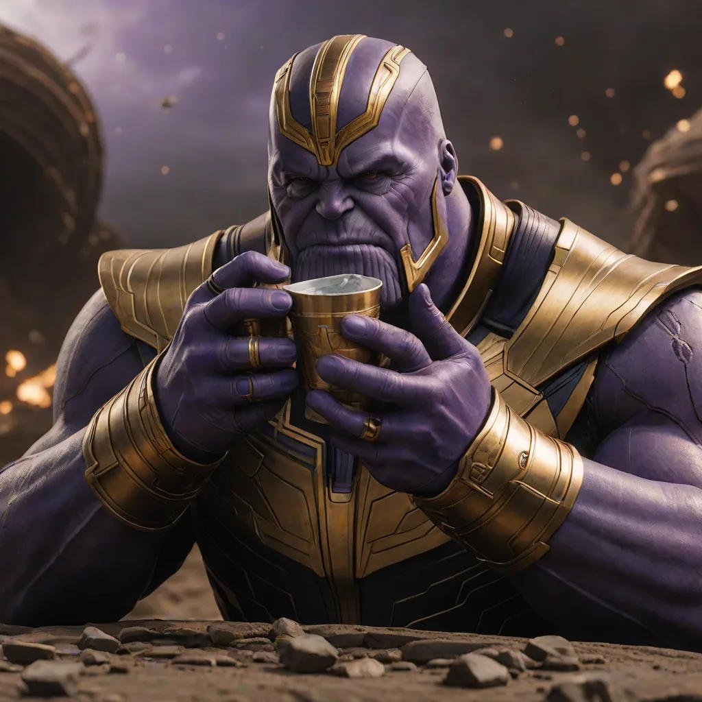 Thanos and the Refreshing Sip