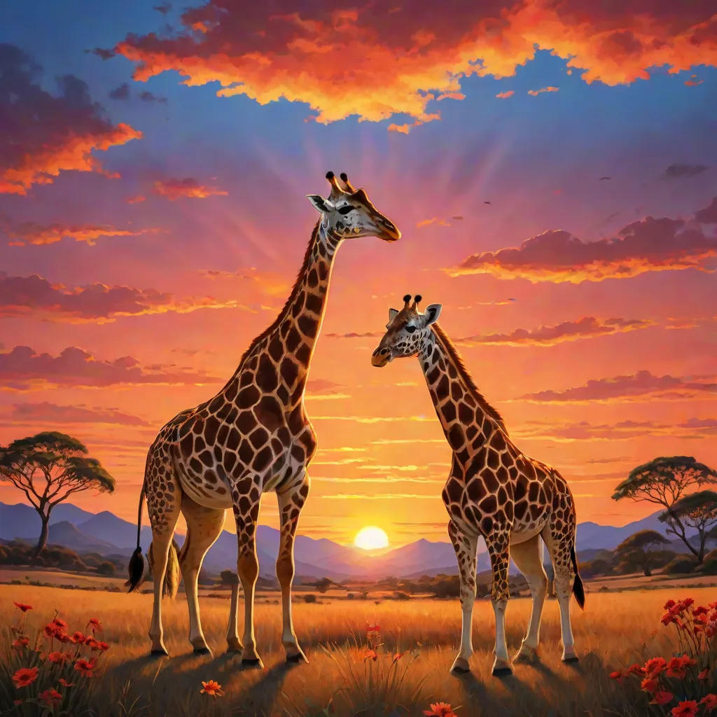 A Giraffe and a Lion: From Enemies to Friends