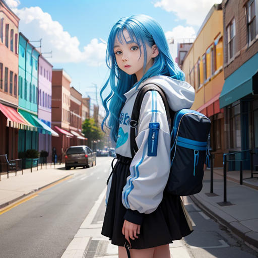 The Girl with Blue Hair