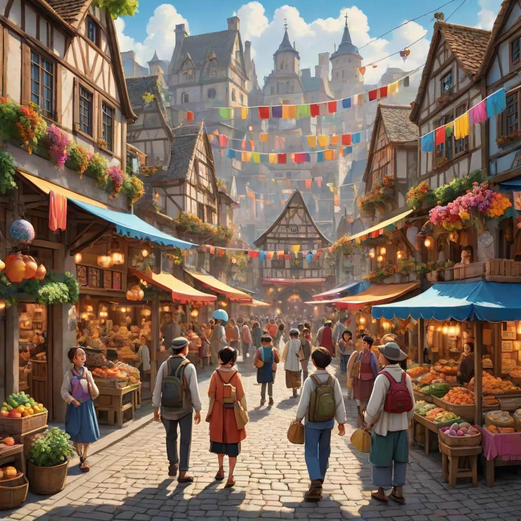 The Three Little Characters and the Village of Dreams