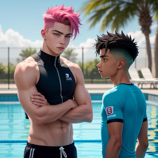 The Pink-Haired Swimmer