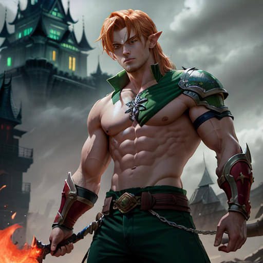 Young Link's Battle Against Ganon