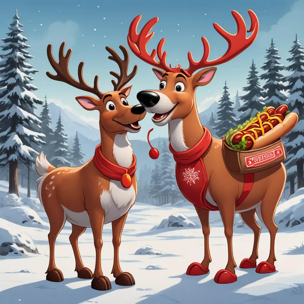 The Spicy Hotdog Loving Reindeer