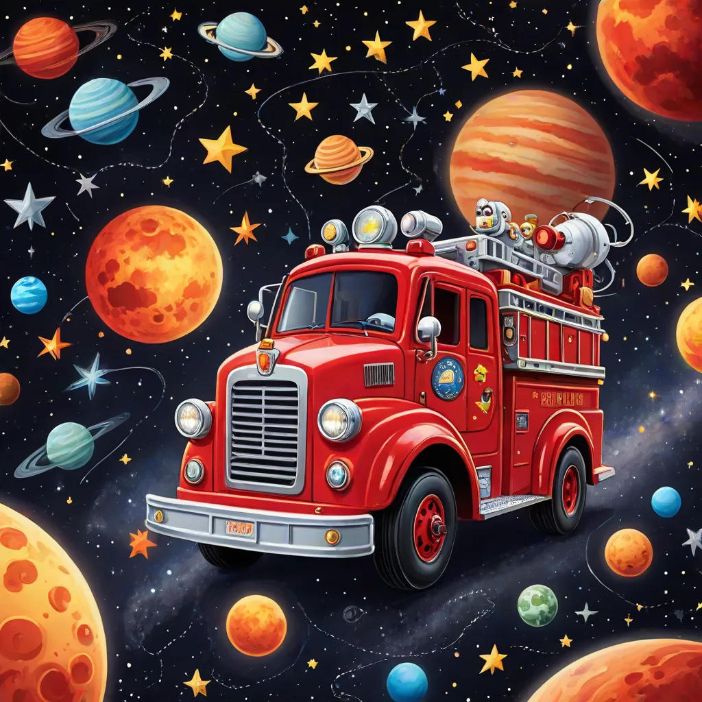 The Brave Fire Truck in Space