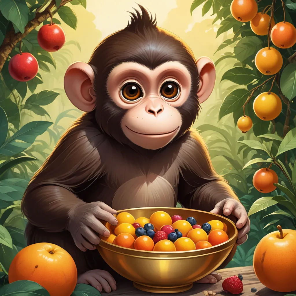 Greedy monkey by Agata Lisiecka