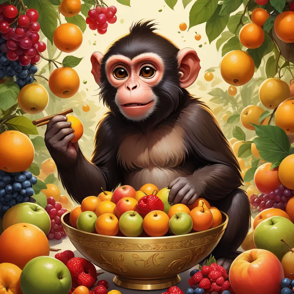 Greedy monkey by Agata Lisiecka