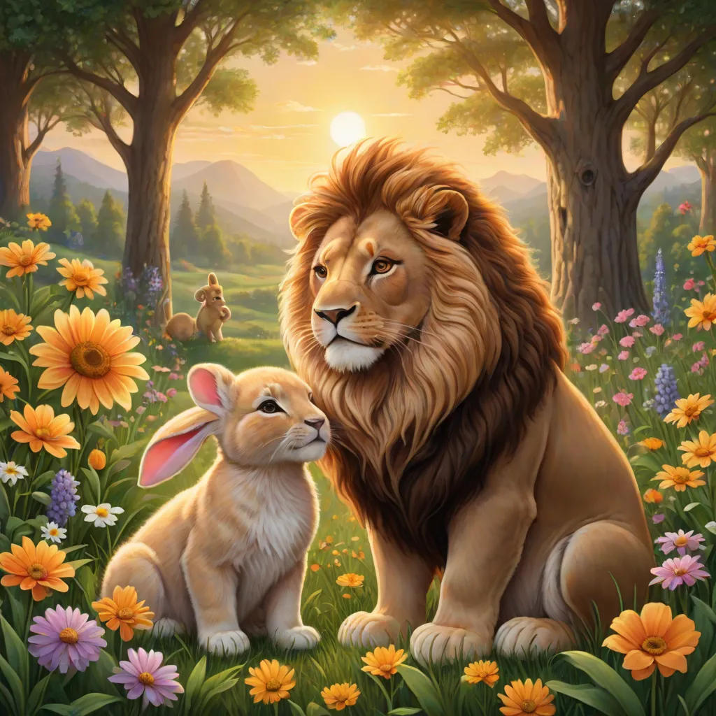 The Brave Bunny and the Strong Lion