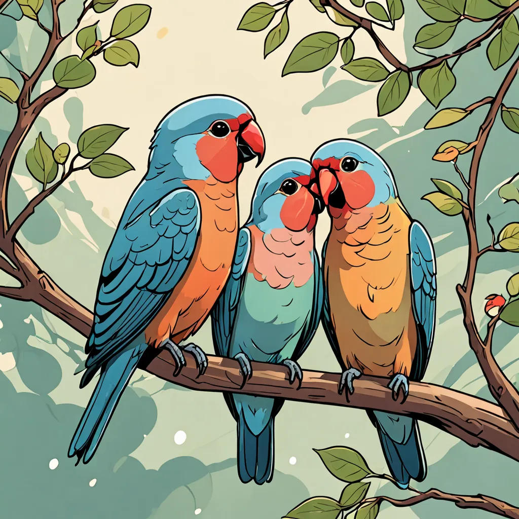 The Colorful Lovebirds