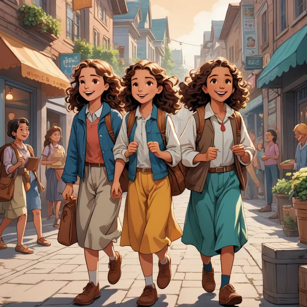 a group of people walking down a street next to a building with a clock on it's side, process art, concept art, Brothers Hildebrandt, official art