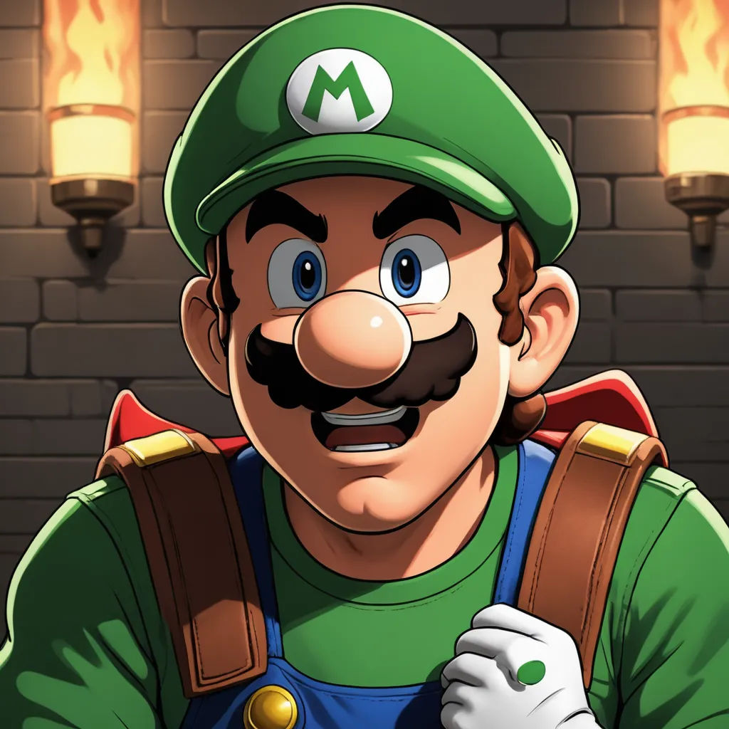 a cartoon of a man with a mustache and a mustache on his face, wearing a green hat and a red jacket, sots art, a character portrait, Eddie Mendoza, official art