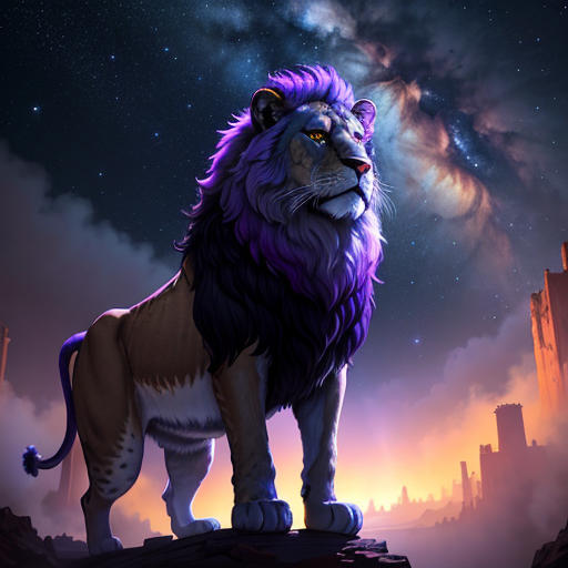 The Lion's Purple Mane