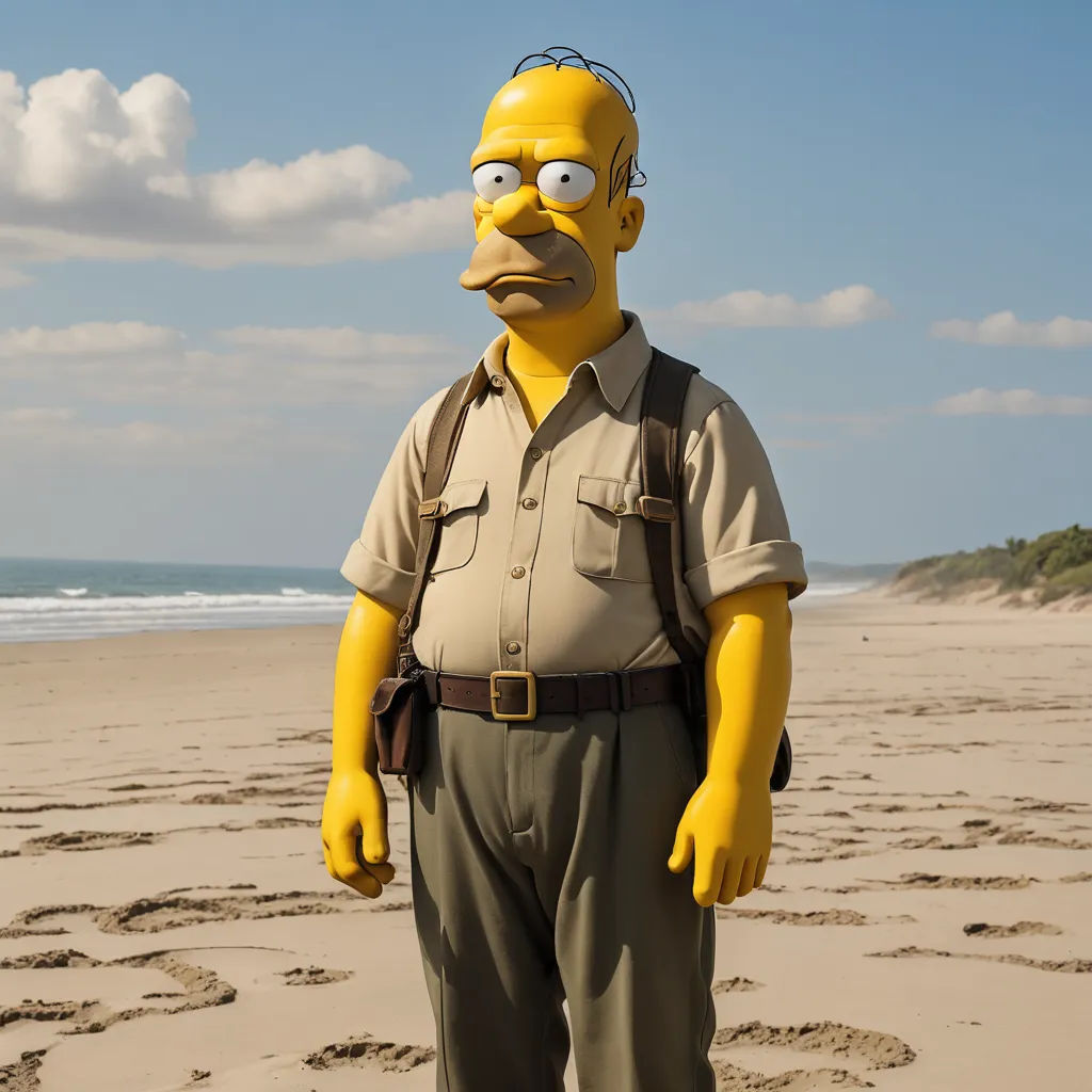 a man in a uniform standing on a beach next to the ocean with a bird in his hand and a bird in his hand, fantastic realism, a character portrait, Chris LaBrooy, vfx