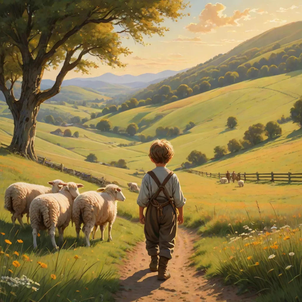Little David's Journey Through Psalm 23