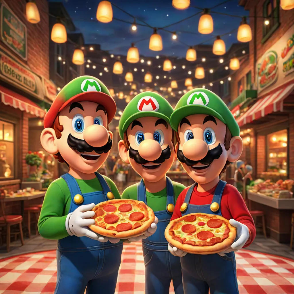Little Caesar's Adventure with Mario and Luigi