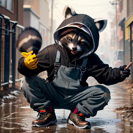 The Muddy Adventures of a Mischievous Raccoon