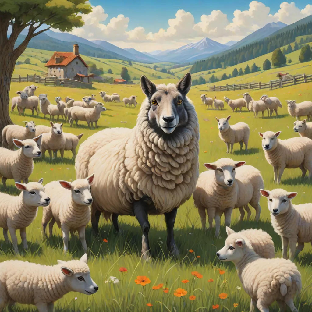 The Seven Little Sheep and the Big Bad Wolf