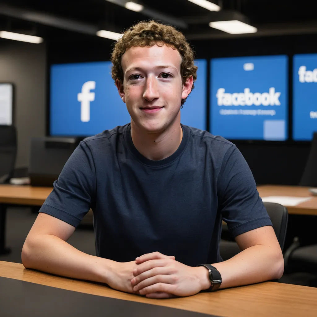 a man sitting at a table with his hands crossed in front of him and facebook on the wall behind him, private press, a stock photo, Andries Stock, tech wear