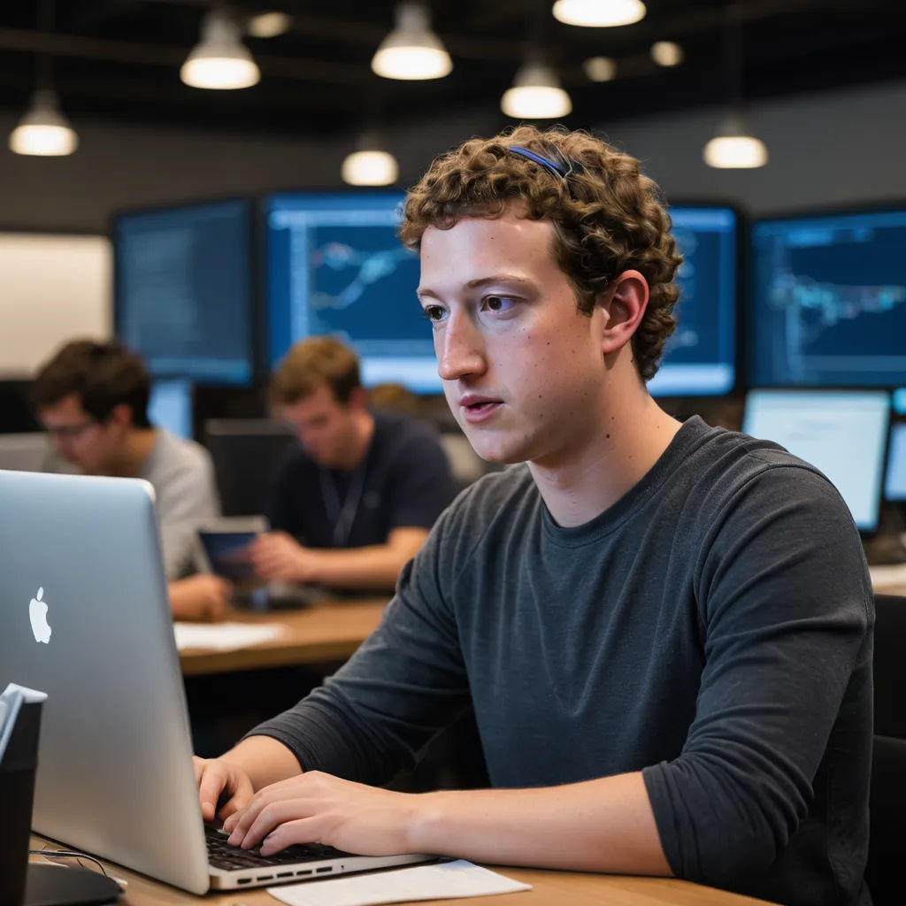 a man sitting at a table with a laptop computer in front of him and a monitor behind him with a chart on it, les automatistes, a stock photo, Andries Stock, hard focus
