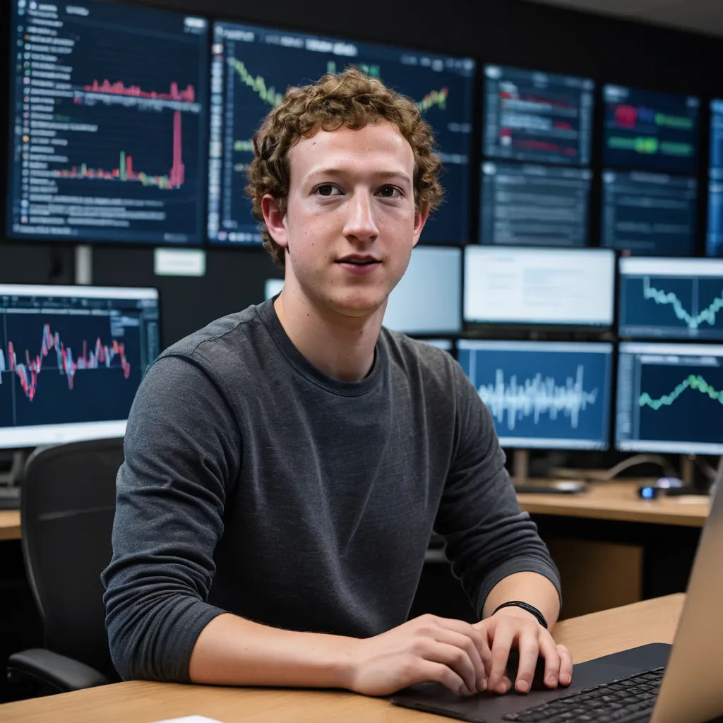 a man sitting at a desk with a laptop computer in front of him and many monitors behind him on the wall, les automatistes, a stock photo, Andries Stock, tech wear
