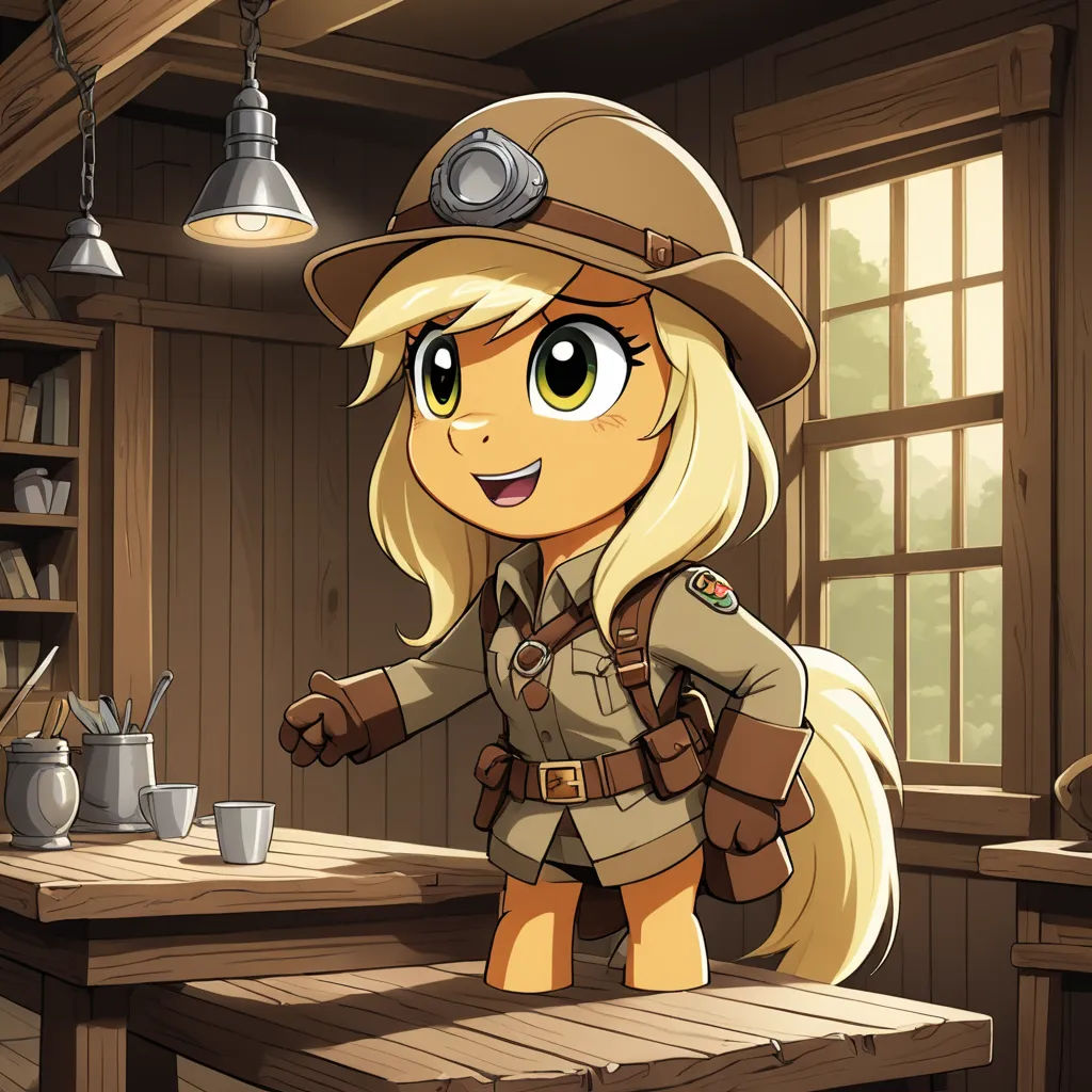 a cartoon girl in a hat and uniform standing at a table with a teapot and a tea kettle, superflat, concept art, Caroline Lucy Scott, steampunk