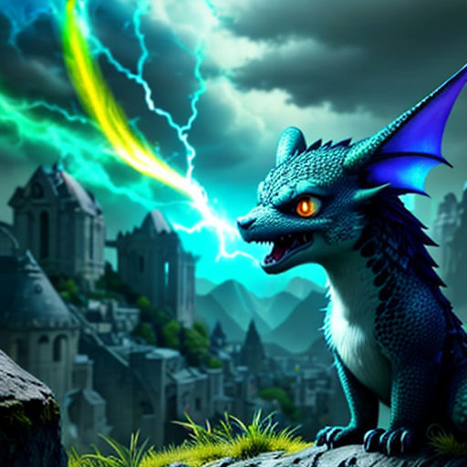 Rainbow Roar: Little Dragon's Colorful Day