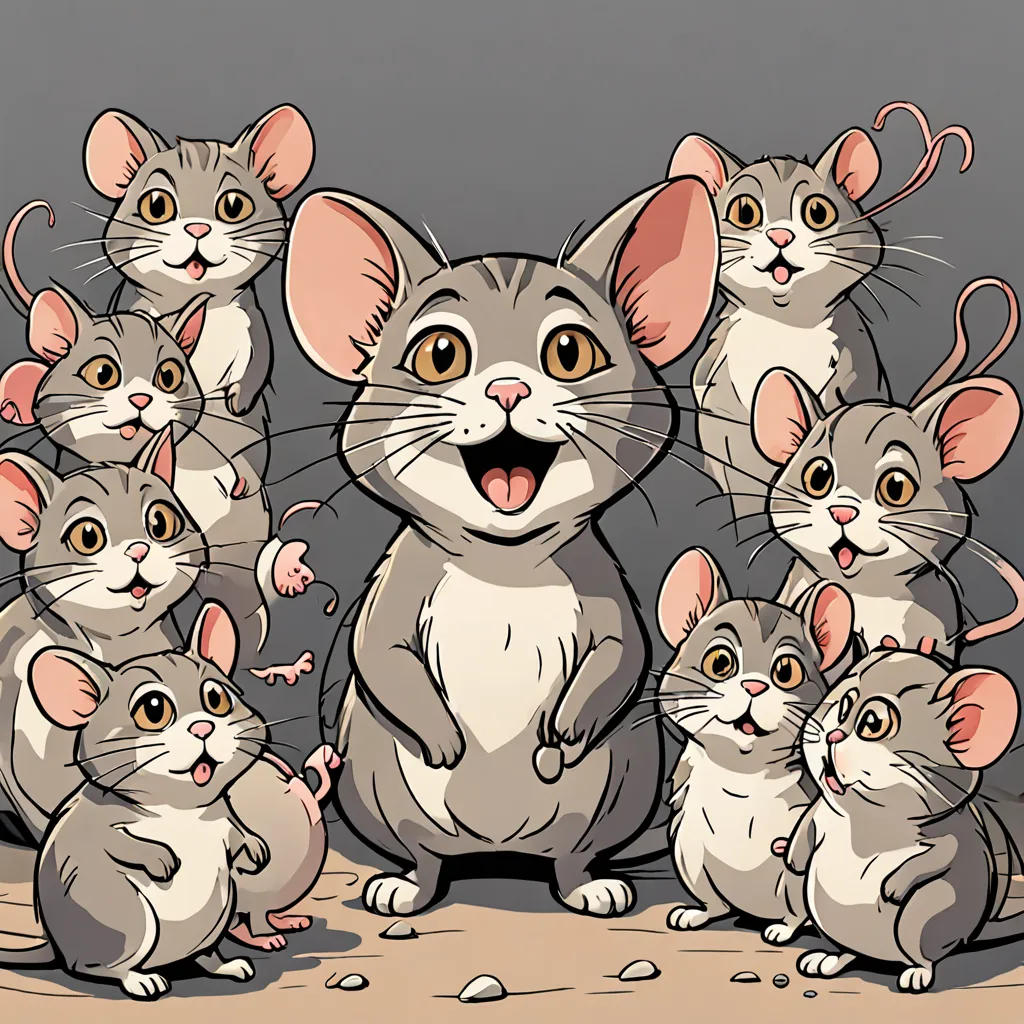 The Brave Cat and the Mice