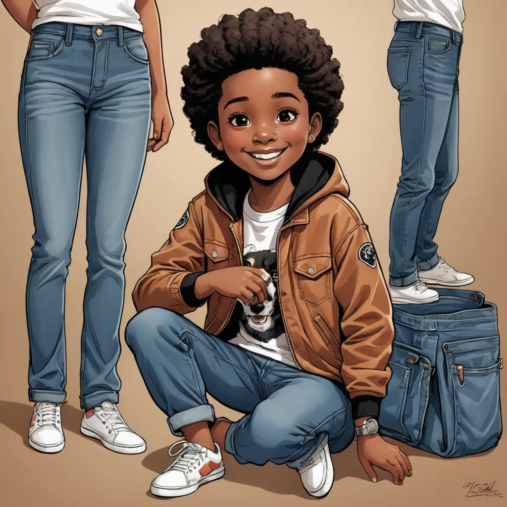 a cartoon of a boy sitting on a suitcase with his hands on his hips and a woman standing behind him, lyco art, a character portrait, Everett Warner, comic cover art