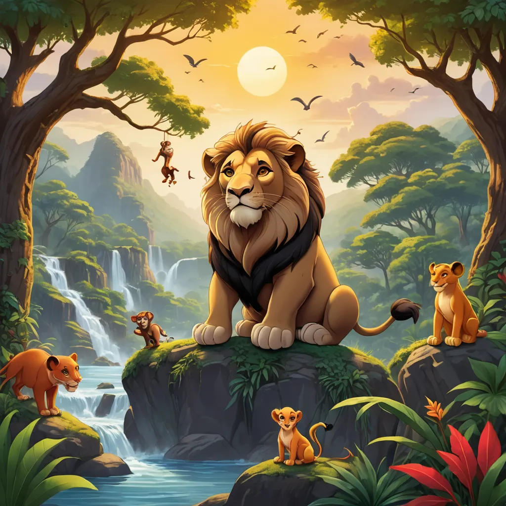 The Life of the Animals in the Wilderness and their Lion King
