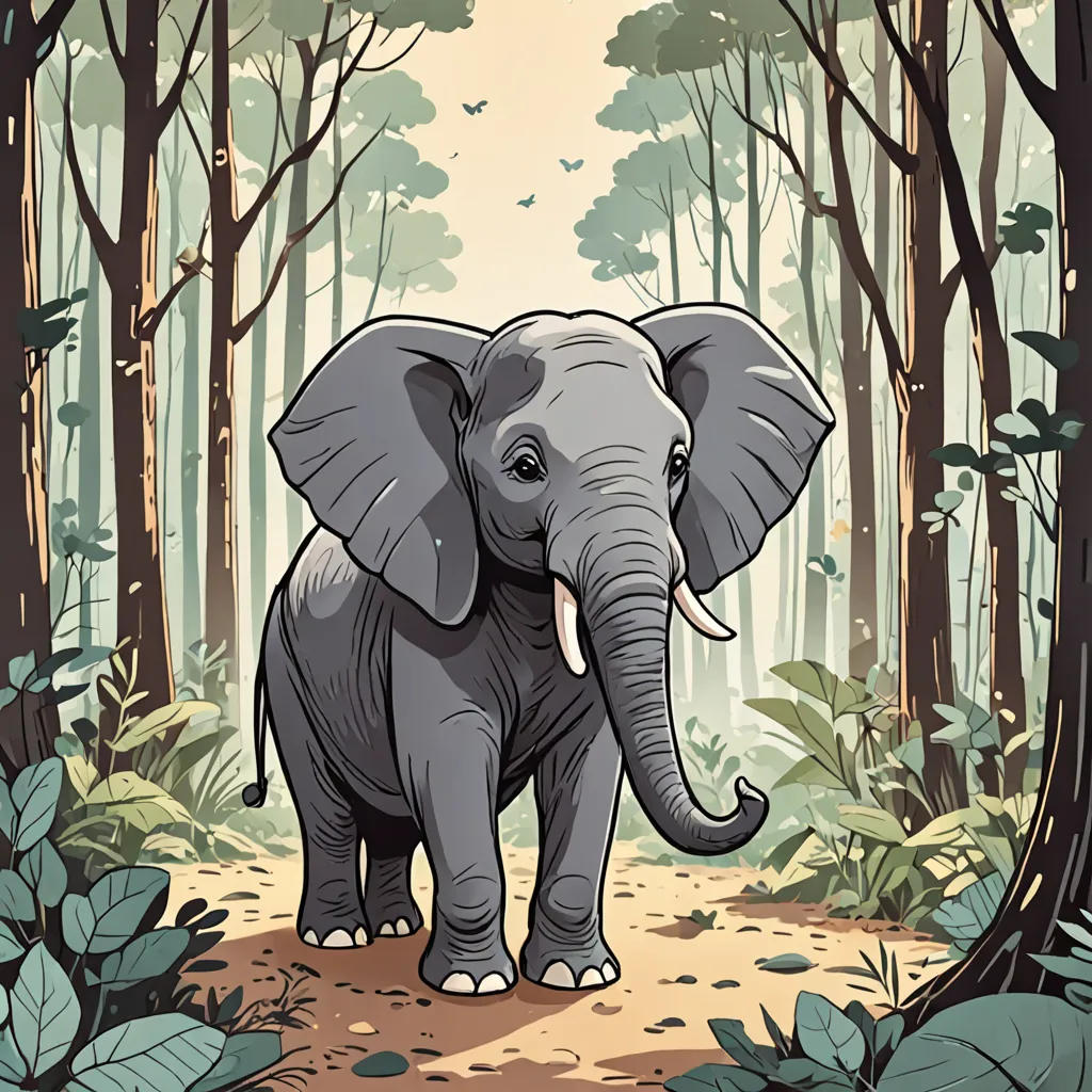 Momo the Adventurous Little Elephant and the Magical Forest