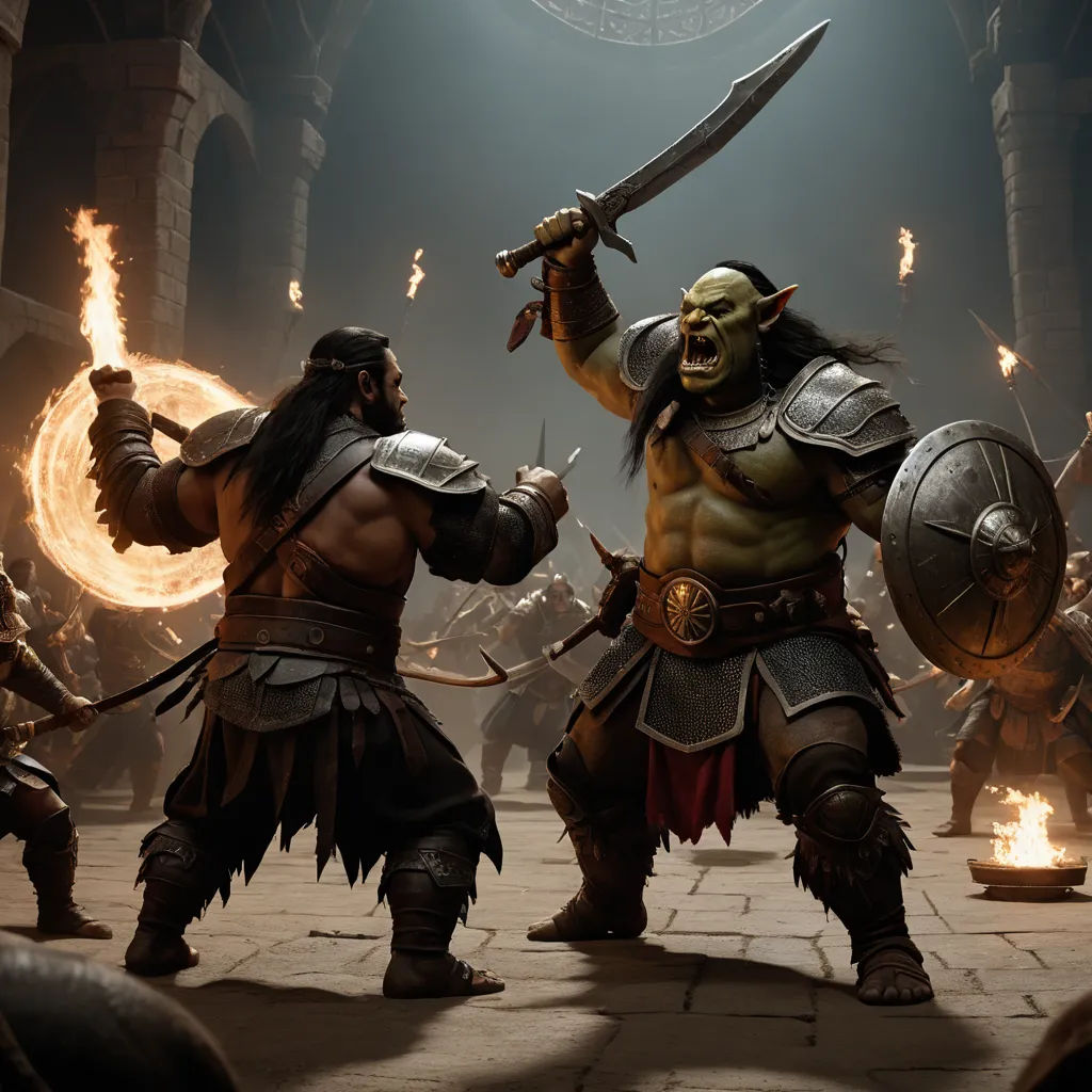 a group of men in armor with fire in their hands and one holding a sword and two with fire in their hands, fantasy art, computer graphics, Clint Cearley, unreal engine 5