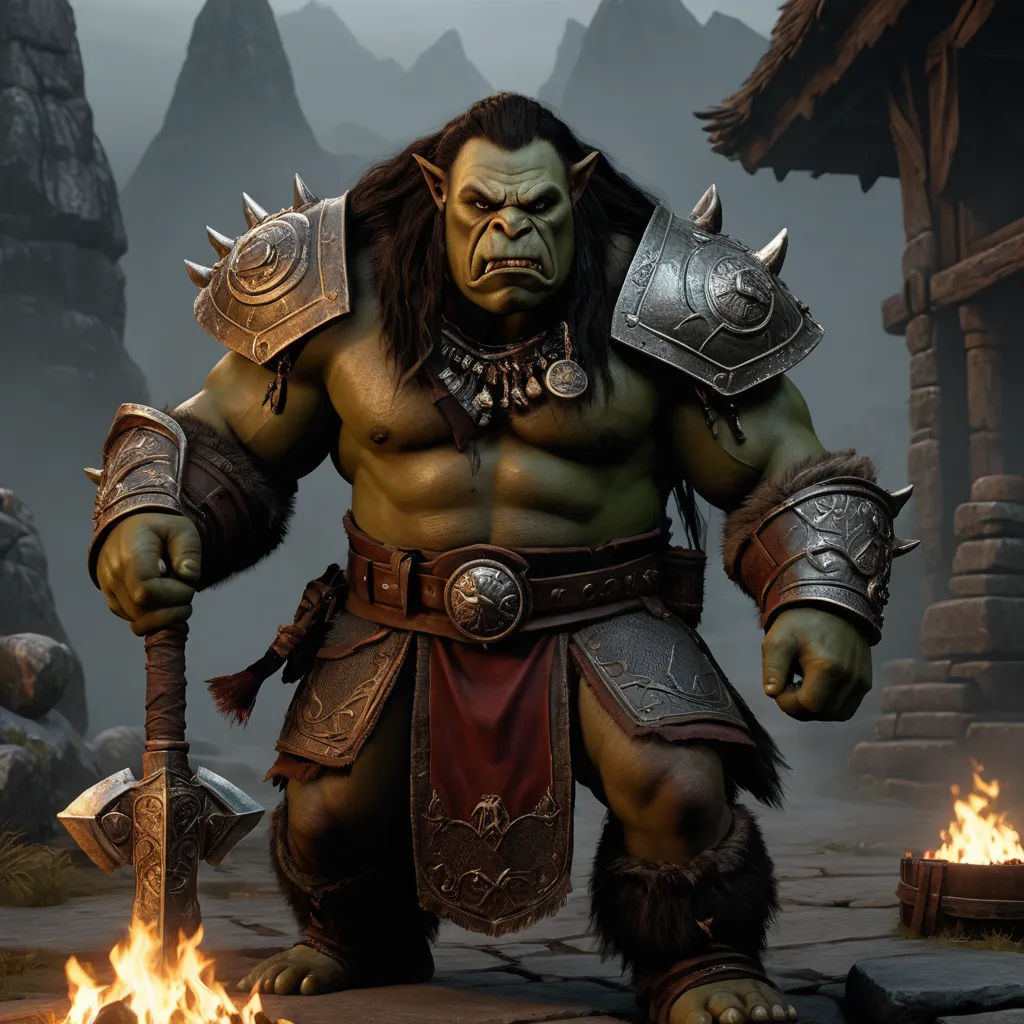 a man in a costume standing in front of a fire pit with a sword and a helmet on his head, photorealism, an ambient occlusion render, Alex Horley, unreal engine 5 quality render