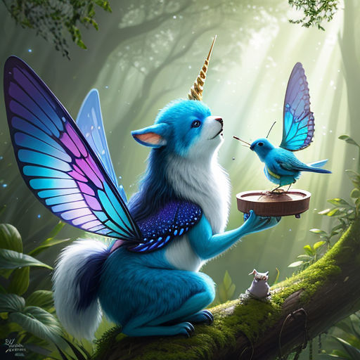 Fairy creatures in the enchanted forest version 2 by PM-Artistic