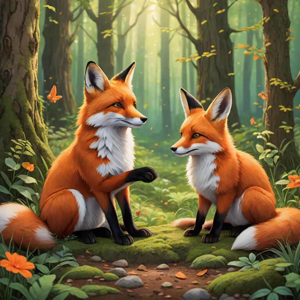 The Clever Fox and the Gentle Rabbit