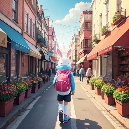 The Adventurous Bunny and the City of Sweets