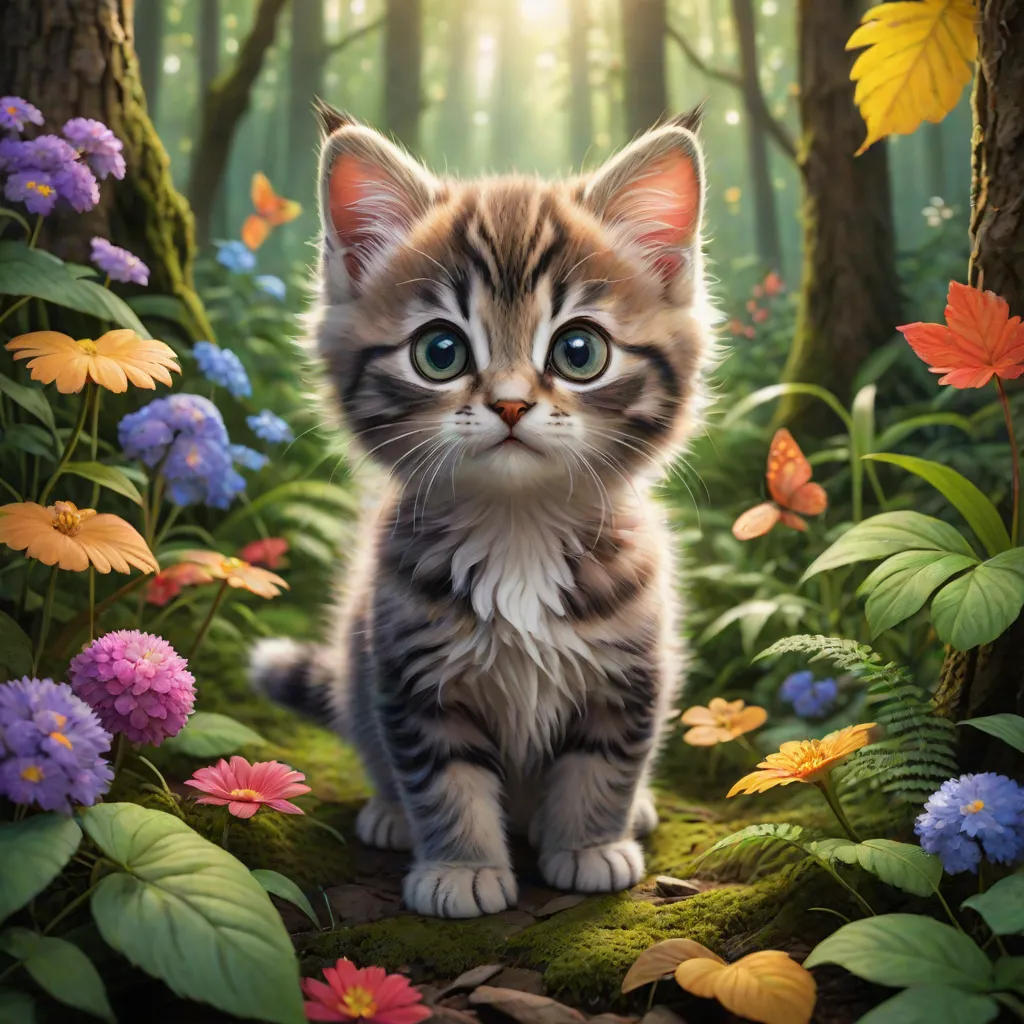 The Lost Kitten in the Woods