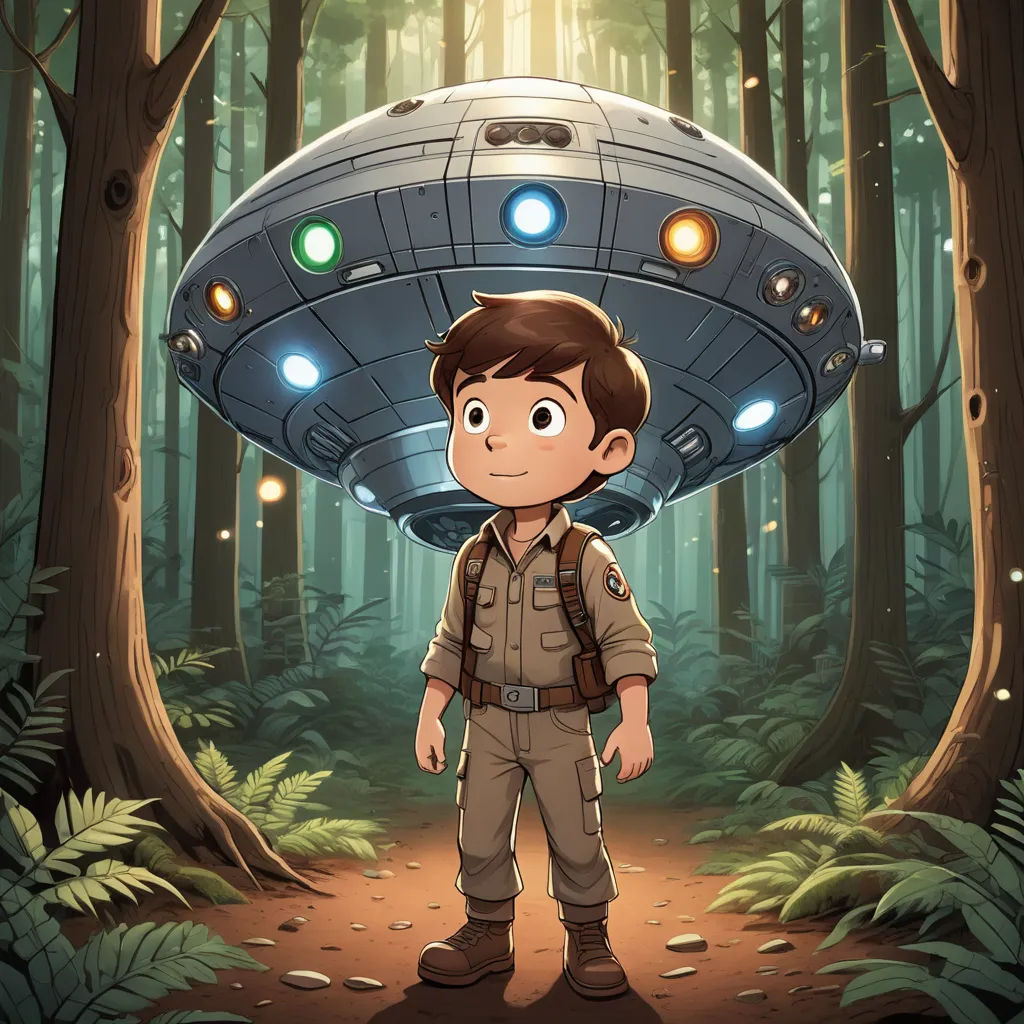 a boy in a forest with a large object on his head and a backpack on his shoulders, standing in front of a forest, sots art, a storybook illustration, Diego Gisbert Llorens, promotional image