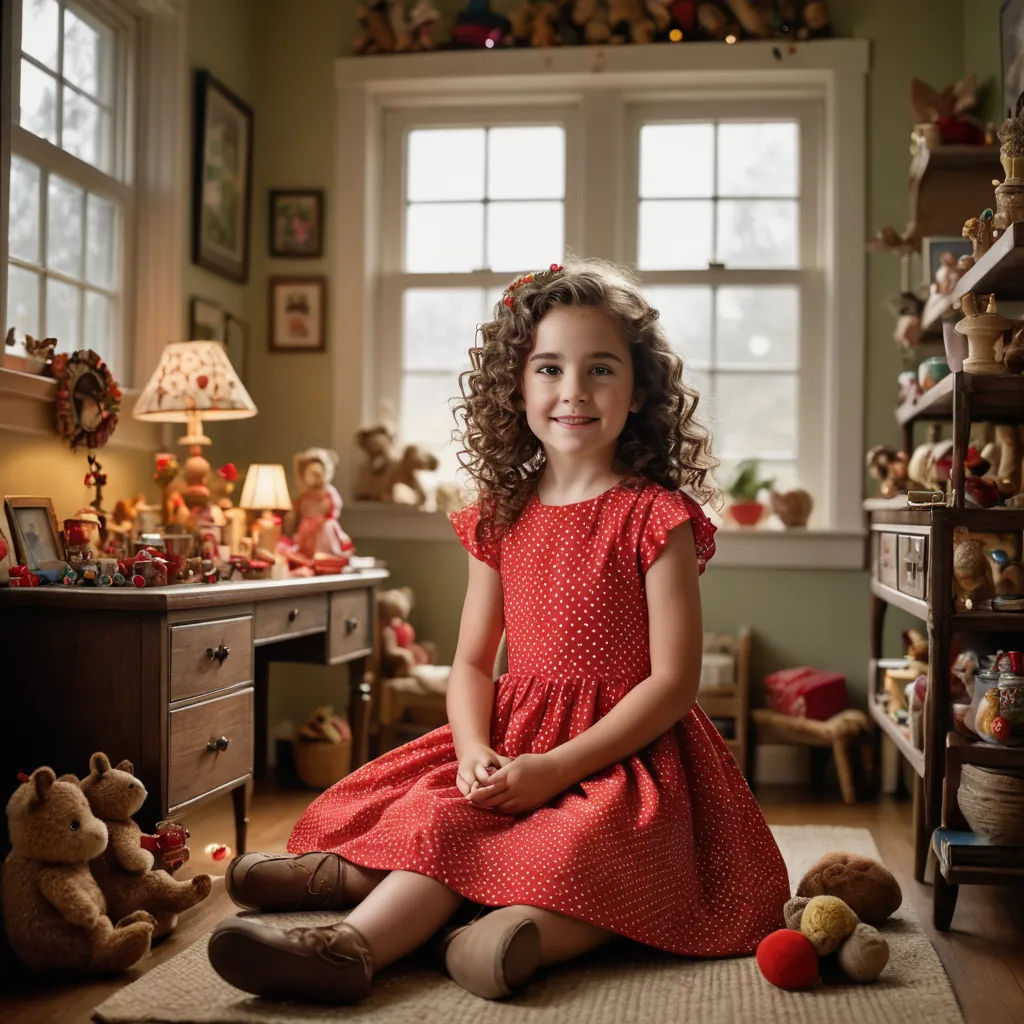 a little girl sitting on the floor in a room with stuffed animals and a window with a view of the room, photorealism, a tilt shift photo, Amy Weber, portrait photography