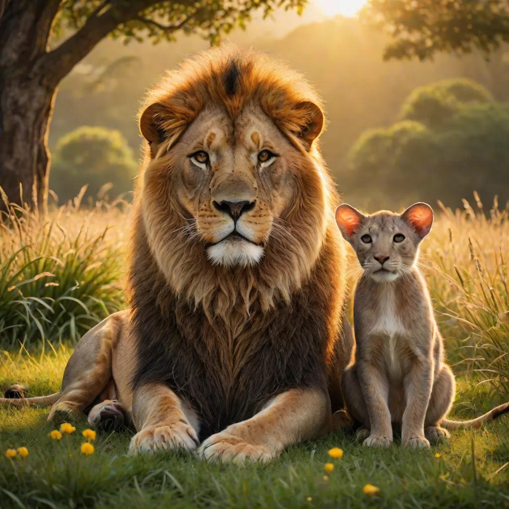 The Mighty Lion and the Little Rat