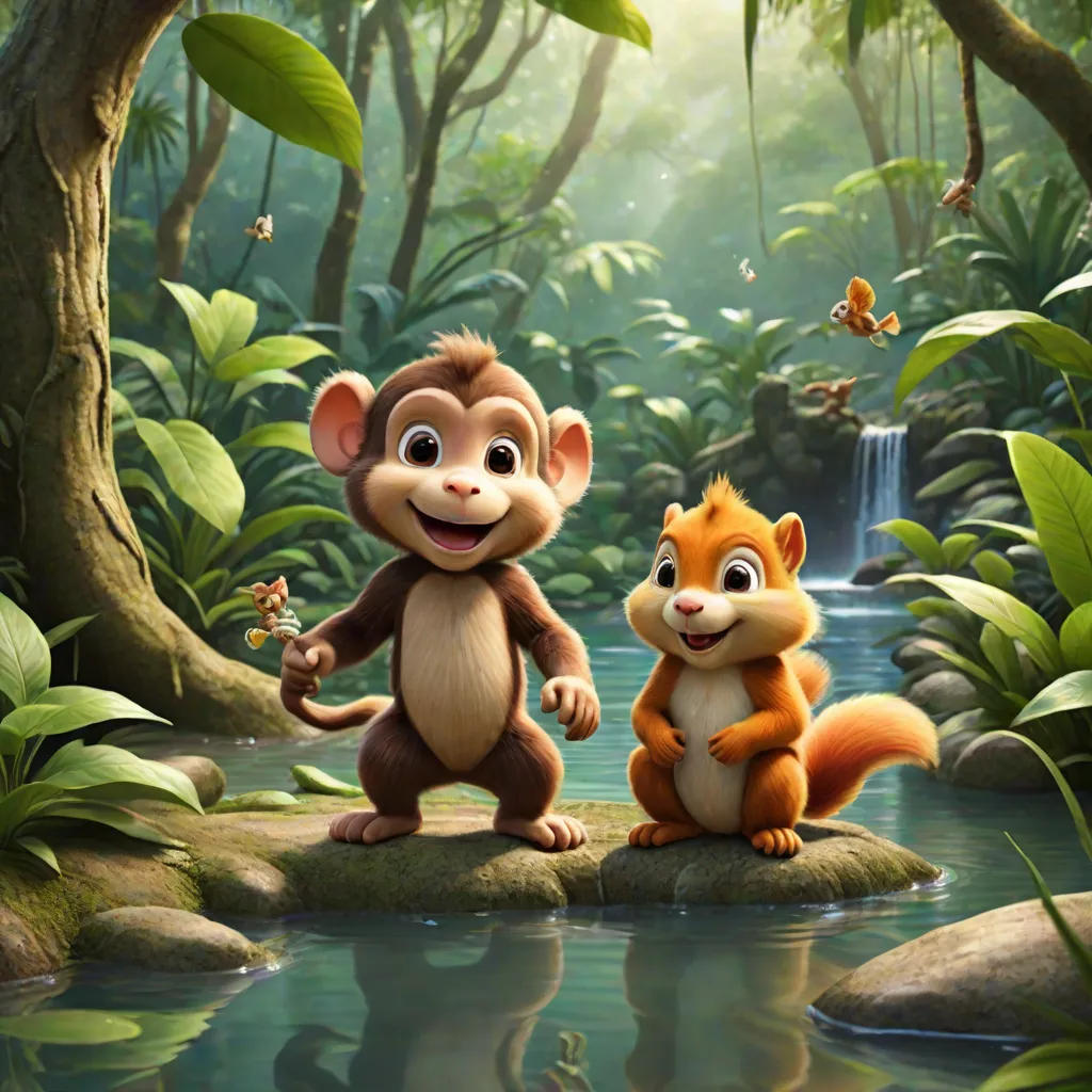 The Tale of Milo and Squeaky: A Jungle Friendship