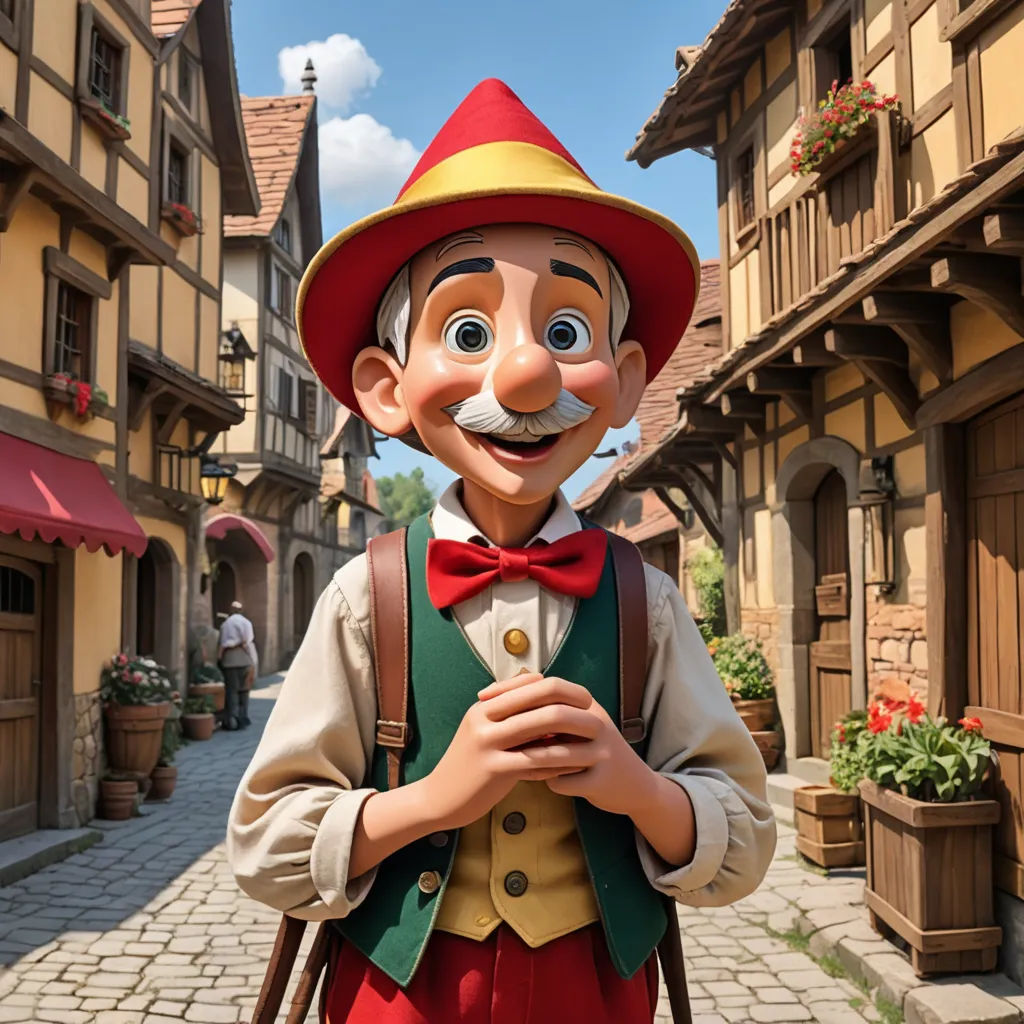 a man in a red hat and green vest and a red bow tie and a red and yellow hat, photorealism, a character portrait, Clovis Trouille, rossdraws global illumination
