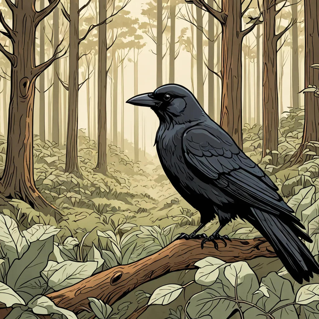 The Wise Crow of Oakwood Forest