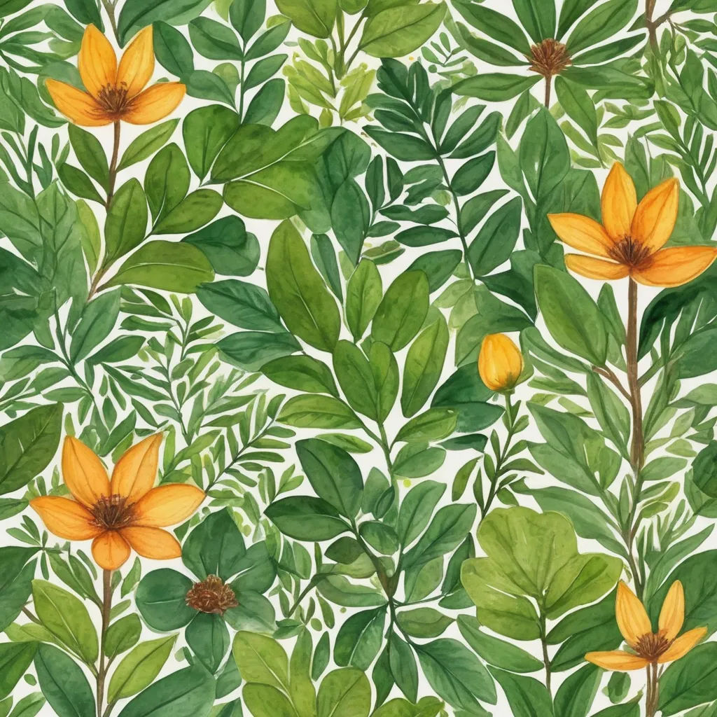 a painting of yellow flowers and green leaves on a white background with a green border and a brown center, naturalism, a watercolor painting, Annabel Kidston, in gouache detailed paintings