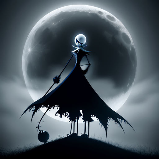 nightmare before christmas town silhouette