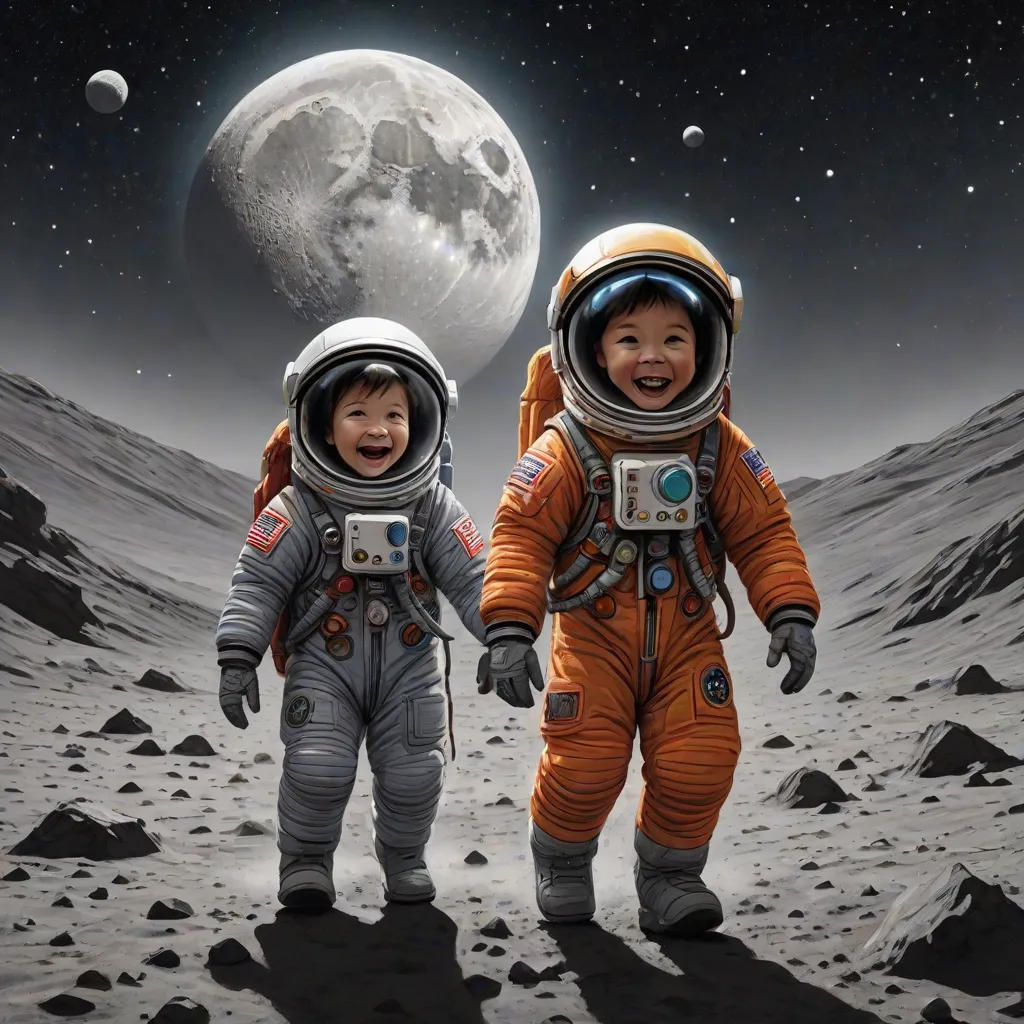 Harriet and Gus on the Moon