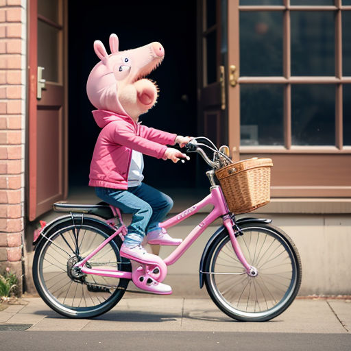 Peppa pig on sale on her bike