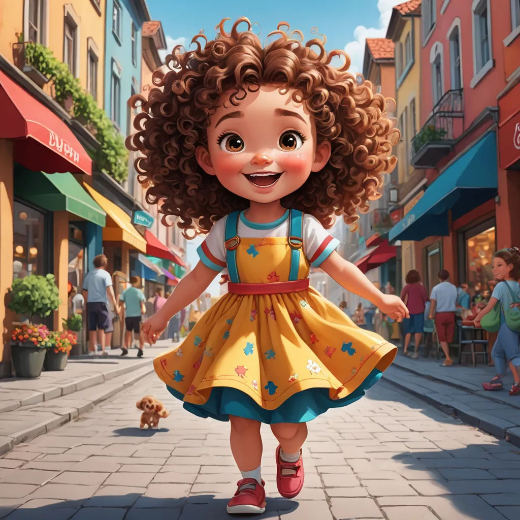 a cartoon girl walking down a street with a dog in her hand and a man in the background behind her, photorealism, a storybook illustration, Chris LaBrooy, cgstudio