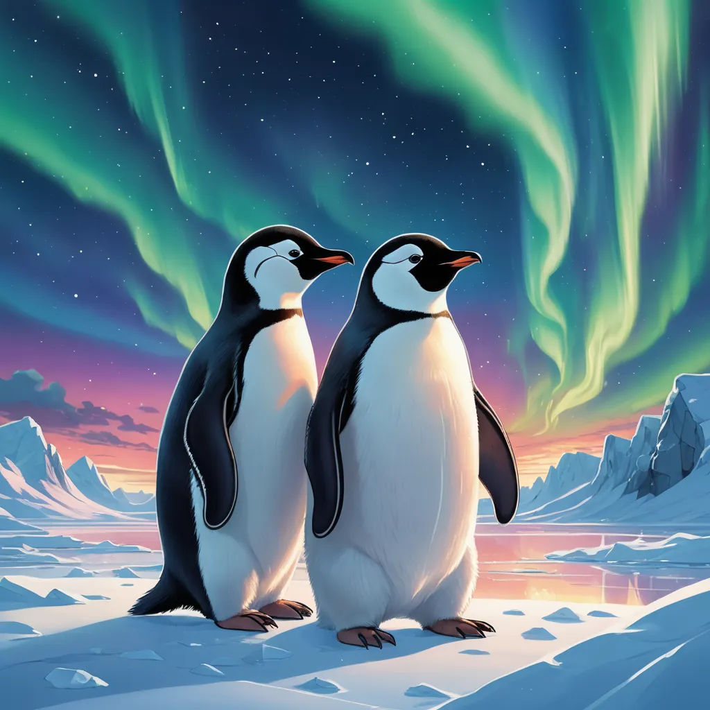 Penguin DouDou and Polar Bear XiongXiong