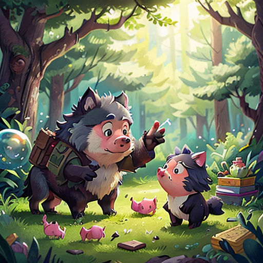 The Wolf and the Three Little Pigs