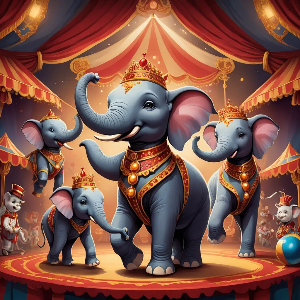 a circus scene with elephants and a circus tent with a circus tent and circus tent with a circus tent and circus tent with circus tent and circus tent, pop surrealism, a storybook illustration, Chris LaBrooy, highly detailed digital painting